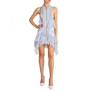 NWT BALMAIN LACE MINI DRESS WITH ASYMMETRIC CUT
